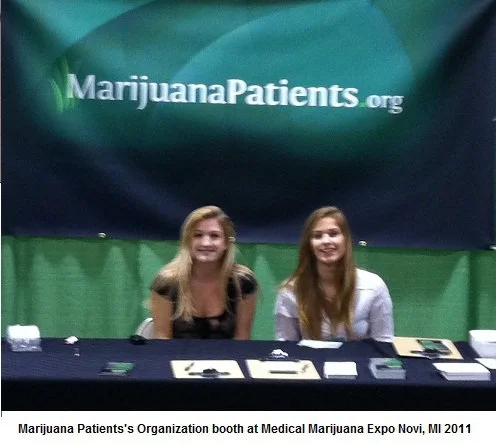 Marijuana Patients Organization educational booth at the Medical Marijuana Expo in Novi, Michigan in 2011